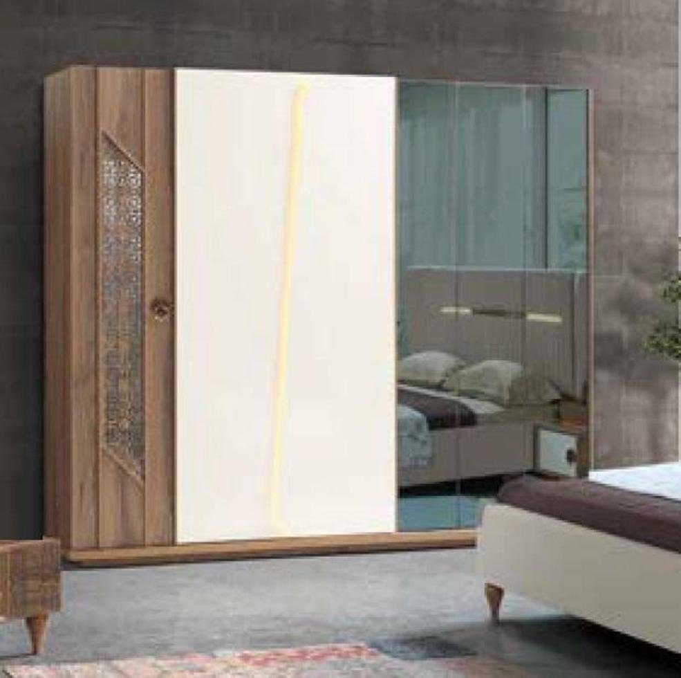 JVmoebel Kleiderschrank Kleiderschrank Braun Luxus Möbel Italienische Einrichtung Schlafzimmer