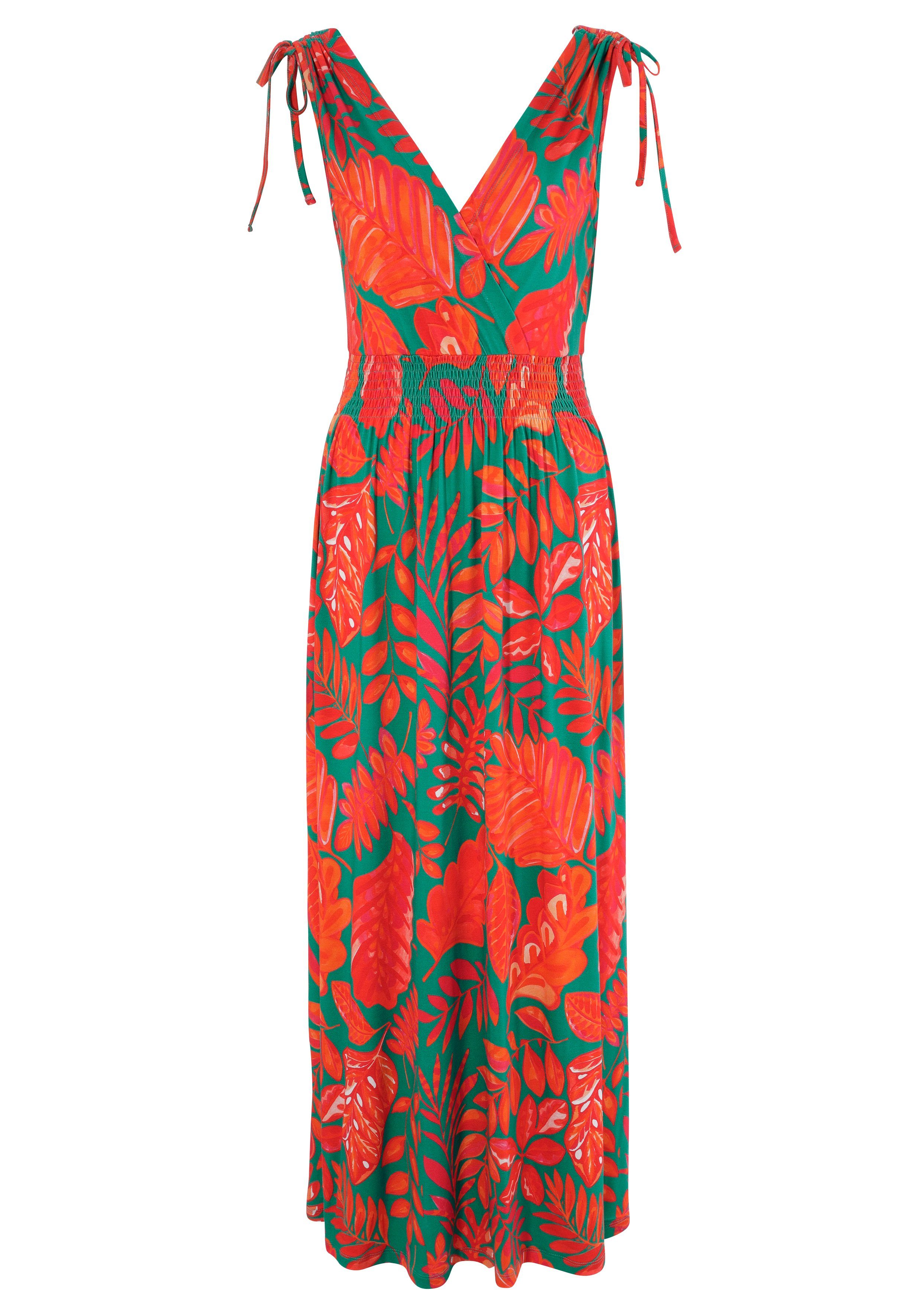 Aniston SELECTED Sommerkleid zum Raffen mit breiten Trägern