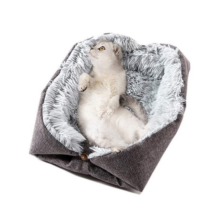 Housruse Tiersofa Katzenbett waschbare flauschige Katzenmatte –2-in-1-weiche Sofadecke