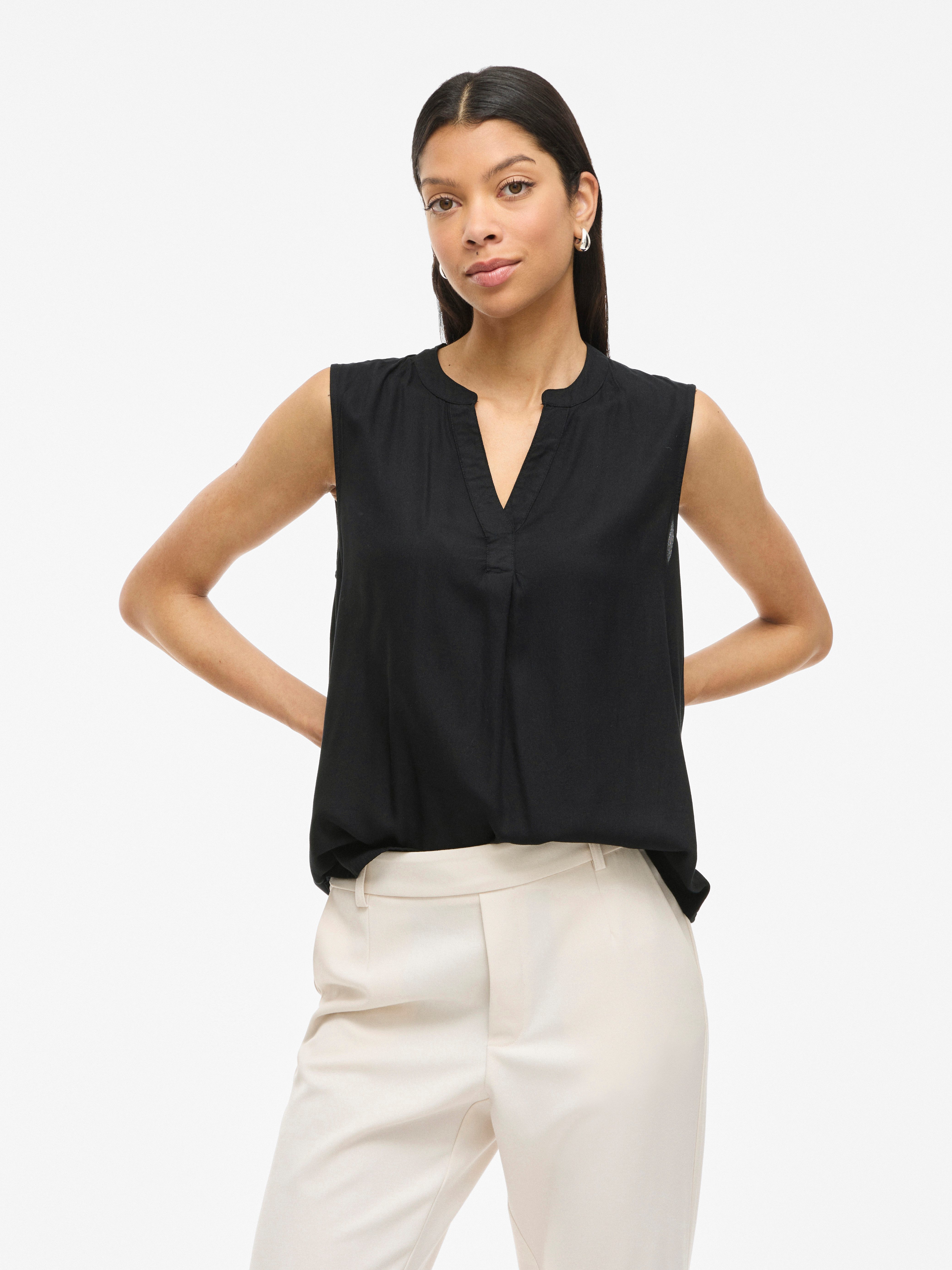 Vila Blusentop VIROSA V-NECK S/L TOP günstig online kaufen