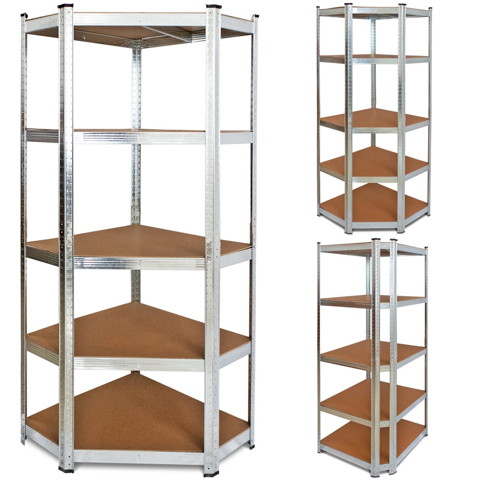 VENDOMNIA Schwerlastregal Eckregal Kellerregal Lagerregal verzinktes Metall günstig online kaufen