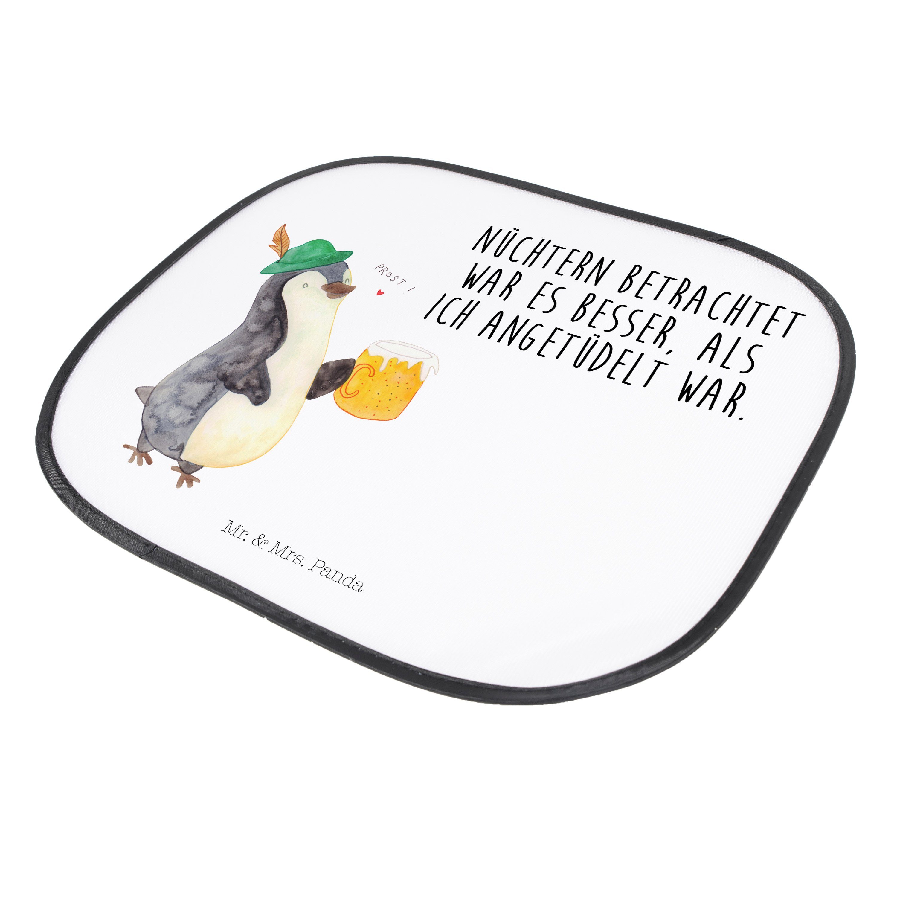 Sonnenschutz Pinguin Bier Seidenmatt Geschenk, Mr. Mrs. Sonnenschutz Panda, - & Weiß - Sonnen, Kinder, Pinguine