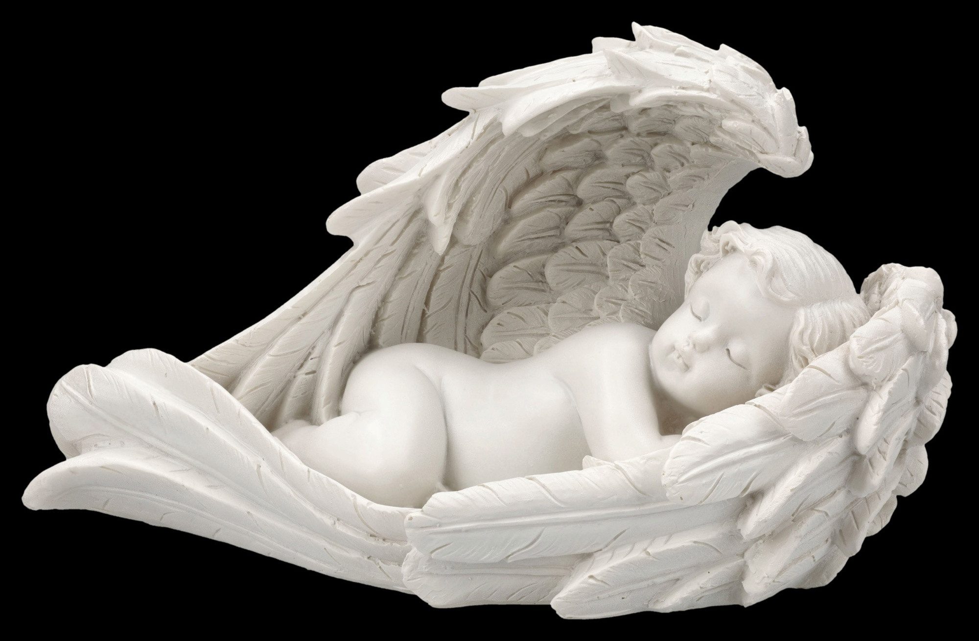 Figuren Shop GmbH Dekofigur Schlafende Engel Figuren – Engelchen Deko Set himmlische Statue 9 cm