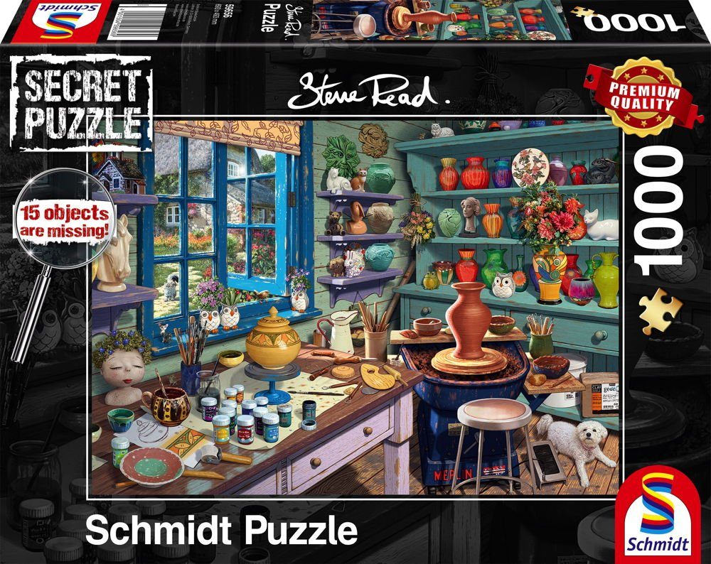 Schmidt Spiele Puzzle 1000 Teile Secret Puzzle Steve Read Künstler-Atelier günstig online kaufen