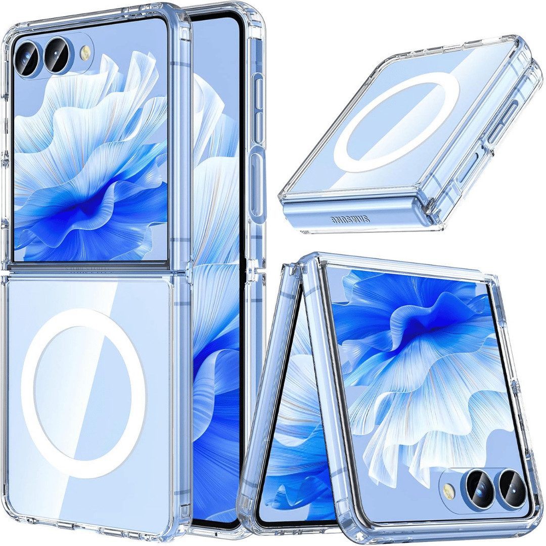 SmartUP Smartphone-Hülle für Samsung Galaxy Z Flip 7 FE 5G MagSafe Tasche Silikon Cover Case 6,7 Zoll, Faltbare Schutzhülle, MagSafe-Technologie