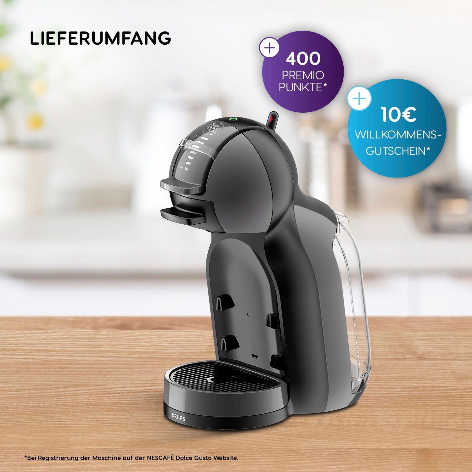 Me, NESCAFÉ® automatische Play Mini Crema, Dolce samtige & KP1208 Abschaltung Kapselmaschine Select-Funktion, Gusto®