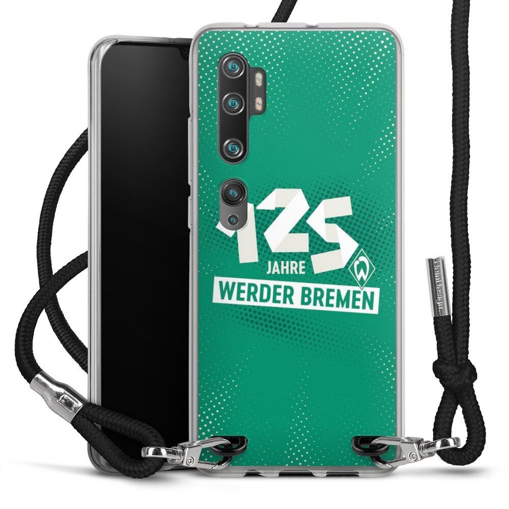 DeinDesign Handyhülle 125 Jahre Werder Bremen Offizielles Lizenzprodukt, Xiaomi Mi Note 10 Handykette Hülle mit Band Case zum Umhängen