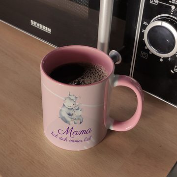 speecheese Tasse Mama hab dich immer lieb Kaffeebecher Rosa Besonders geeignet als zum