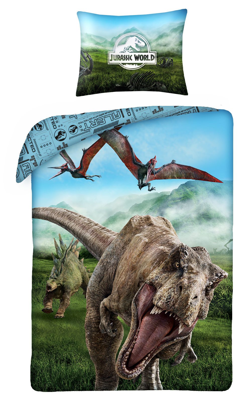 Jurassic World Kinderbettwäsche Jurassic World Dinosaur Dino Bettwäsche Dinosaurier 140 x 200 cm