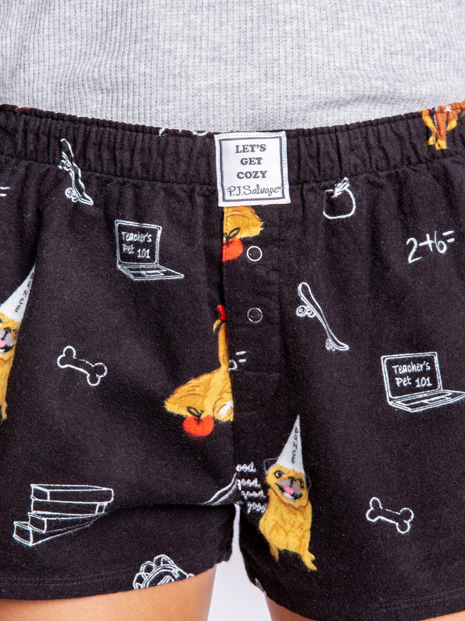 PJ Salvage Pyjamashorts Flannels graphit