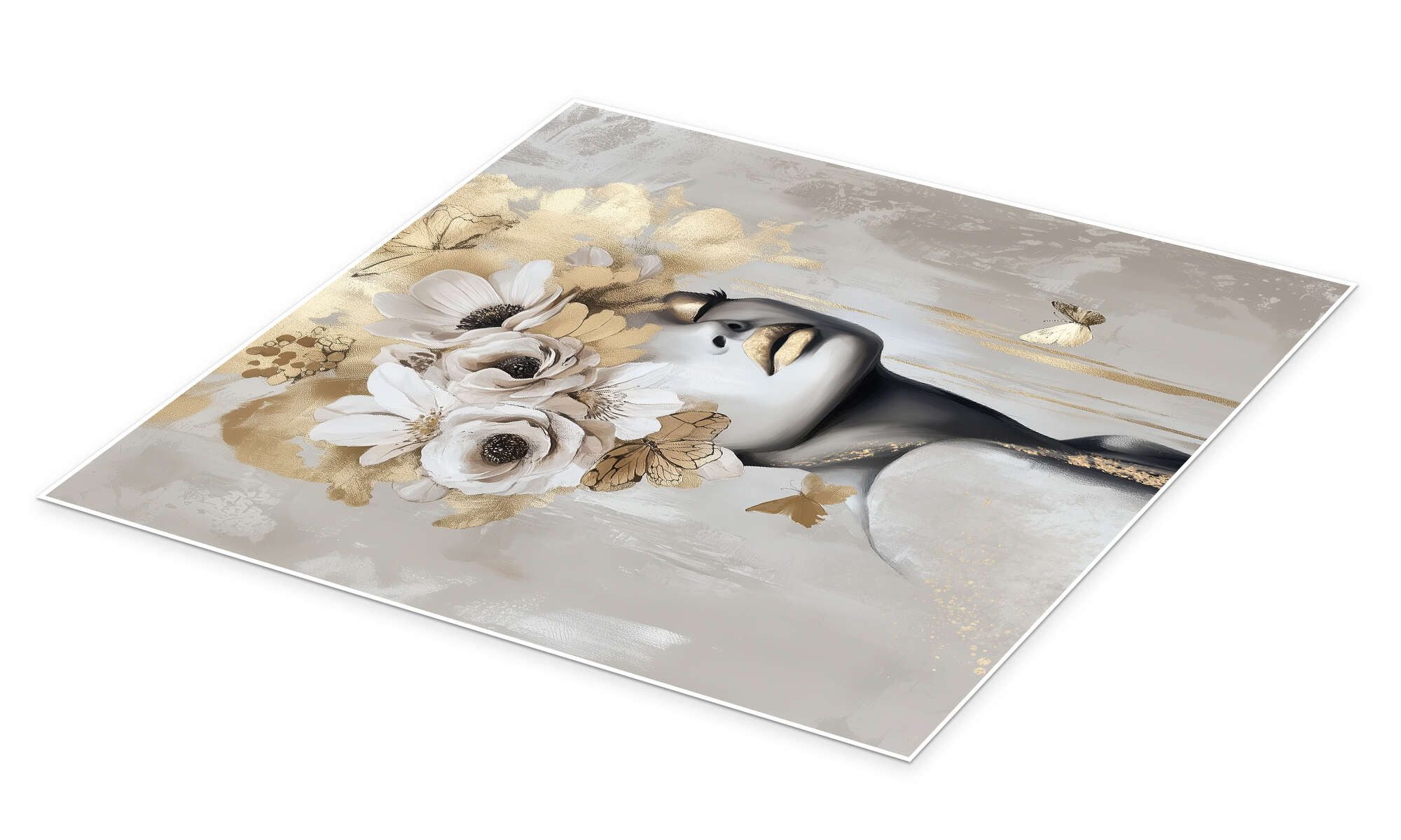 Posterlounge Wandbild Mariposa Gold, Bella Eve, erhältlich als Poster, Lein günstig online kaufen