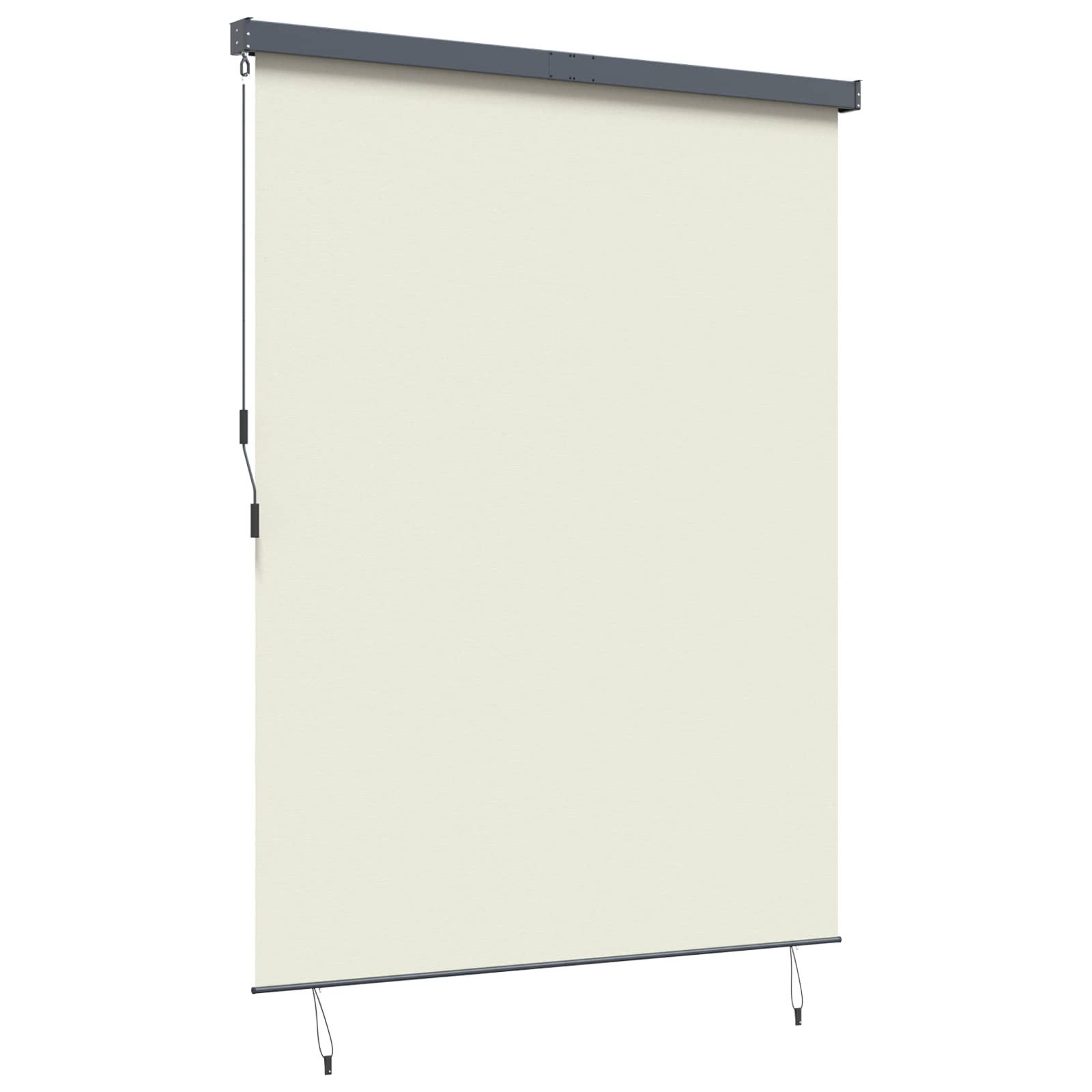 Rollo Rollo Creme 220 x 250 cm Stoff und Aluminium, vidaXL