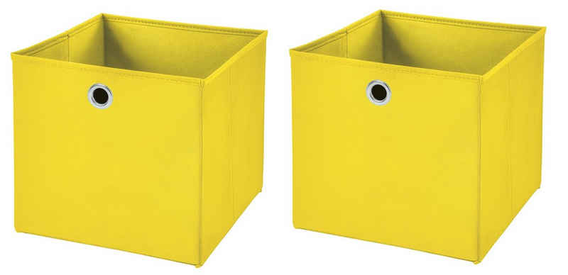 StickandShine Faltbox 2 Stück Складные коробки 28 x 28 x 28 cm faltbar ohne Deckel Aufbewahrungsbox in verschiedenen Farben (2er SET 28x28x28) 28cm