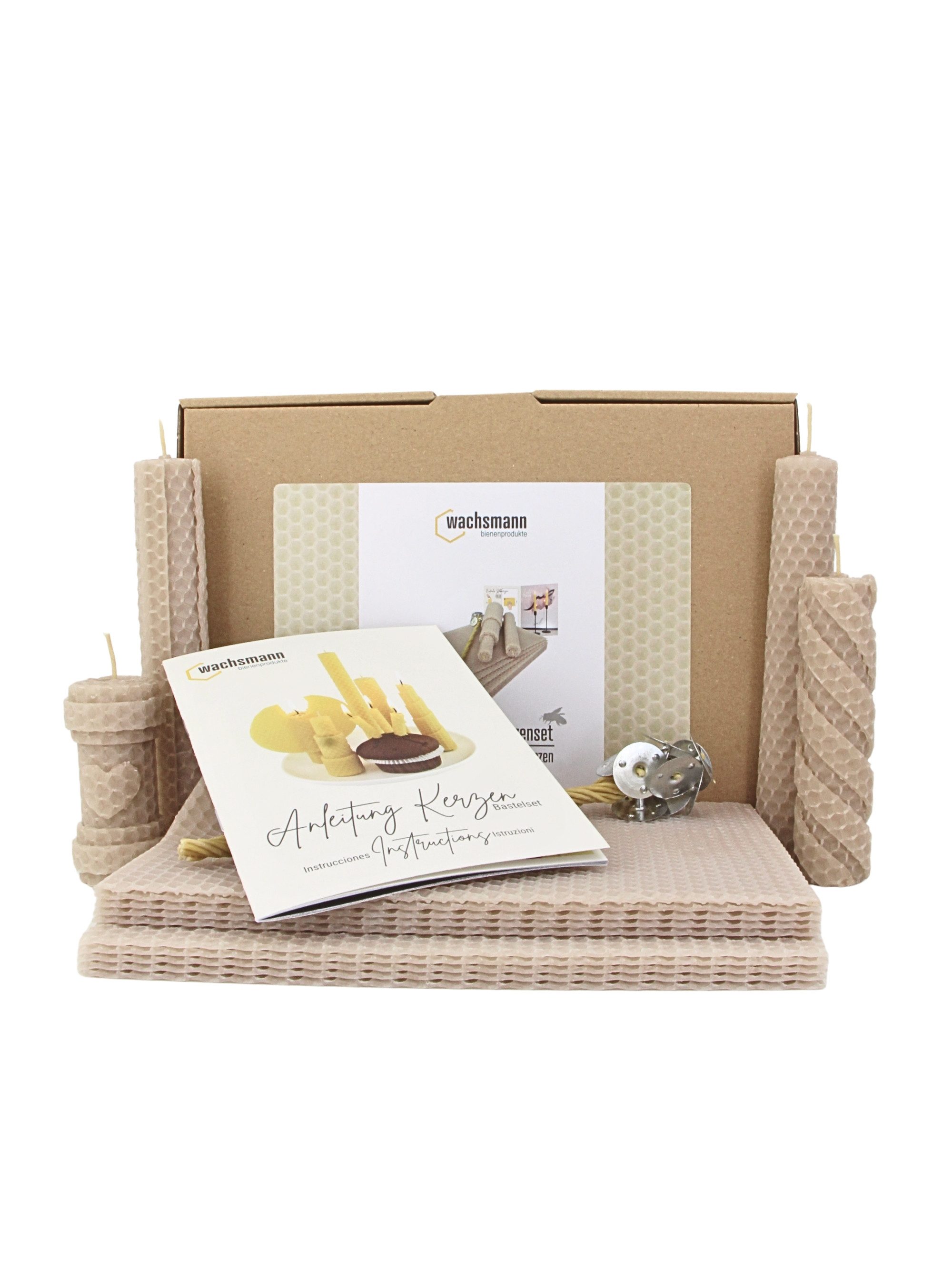 Wachsmann Bienenprodukte Bienenwachskerze Bastelset für Erwachsene, 10 Bien günstig online kaufen