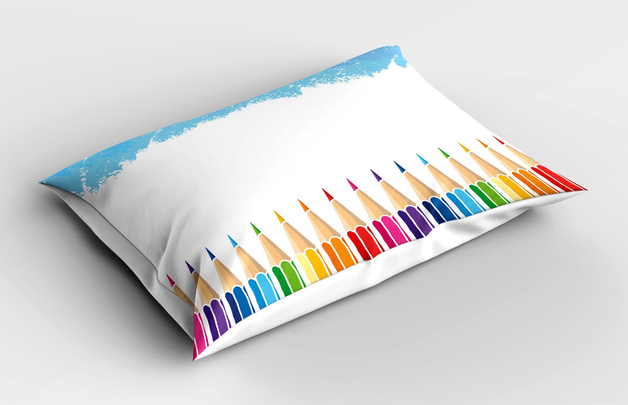 Bleistifte Kissenbezüge Stück), King Abakuhaus (1 Multicolor Regenbogen Gradient Size Gedruckter Standard Dekorativer Kissenbezug,