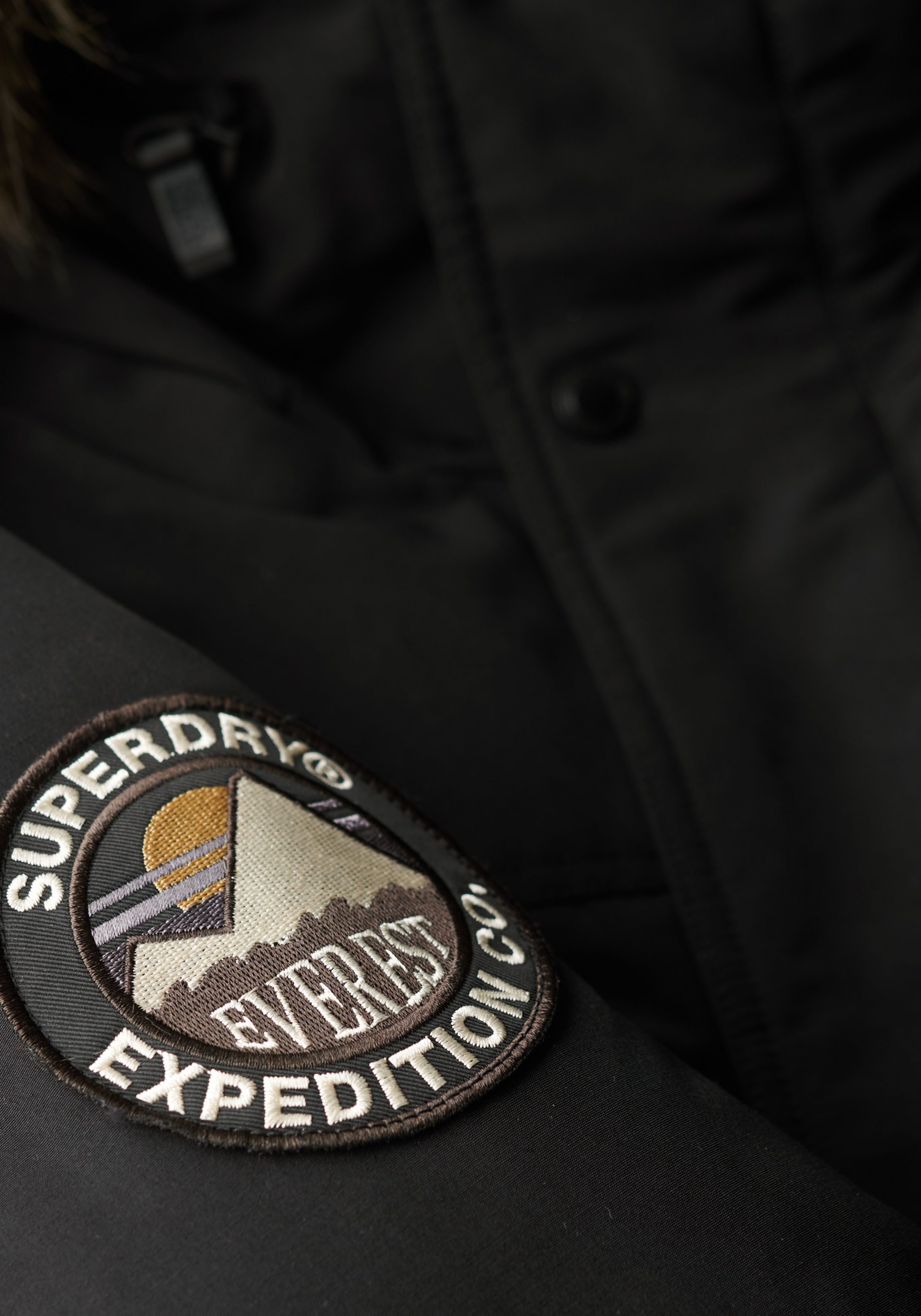 Superdry Parka EVEREST FAUX FUR PARKA JACKET Kunstfaser, loose fit