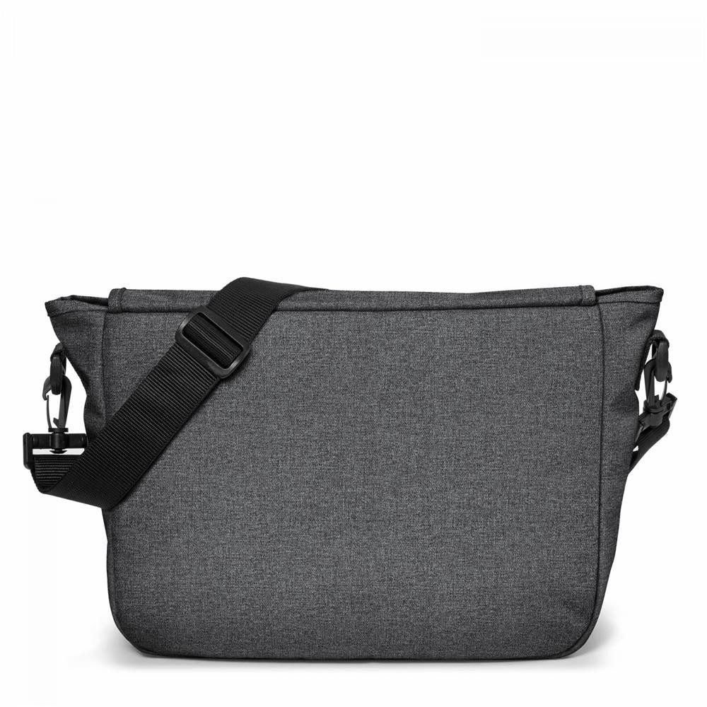 Eastpak Umhängetasche JR Umhängetasche 11,5 L wasserbeständig, Black Denim Grau, Gepolsterter Gurt, abnehmbar, wasserbeständig