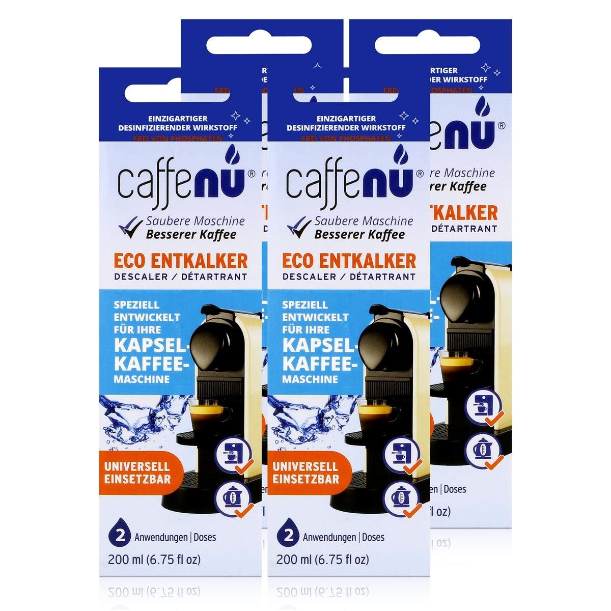 caffenu Caffenu Eco Entkalker 200ml - Speziell für Kapsel-Kaffee-Maschinen (4e Entkalker