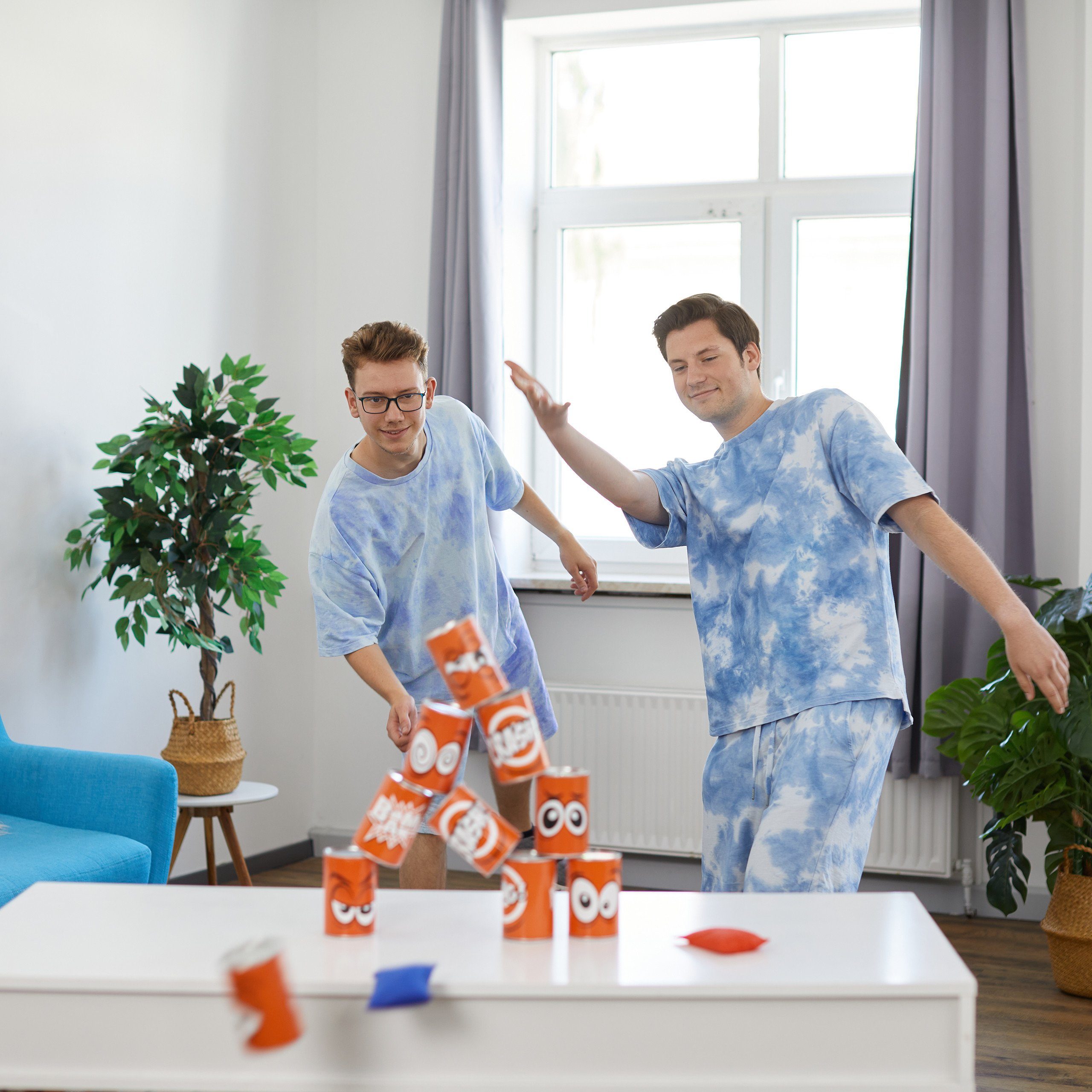relaxdays Spiel Dosenwerfen für Kinder