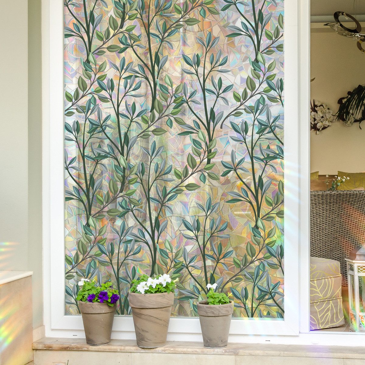 Coonoor Fensterfolie Sichtschutzfolie for Fenster, Grüne günstig online kaufen
