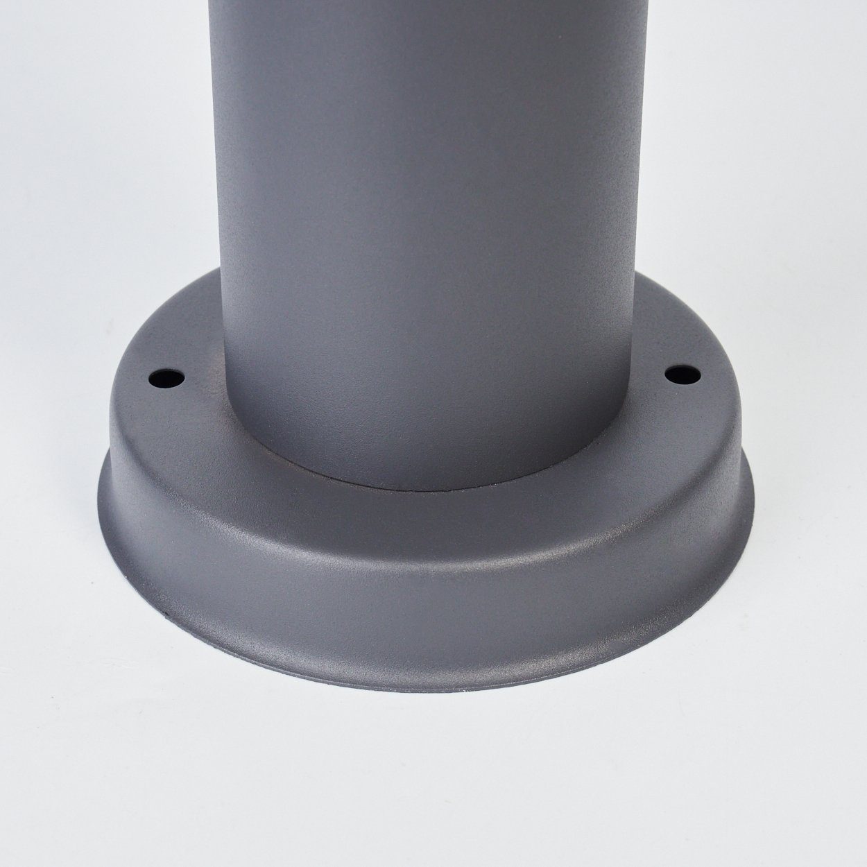 hofstein Pollerleuchte »Gnocchetta« Sockelleuchte aus Metall/Kunststoff in Anthrazit/Weiß, ohne Leuchtmittel, Wegeleuchte 80cm, Gartenlampe m. E27, Gartenbeleuchtung IP44