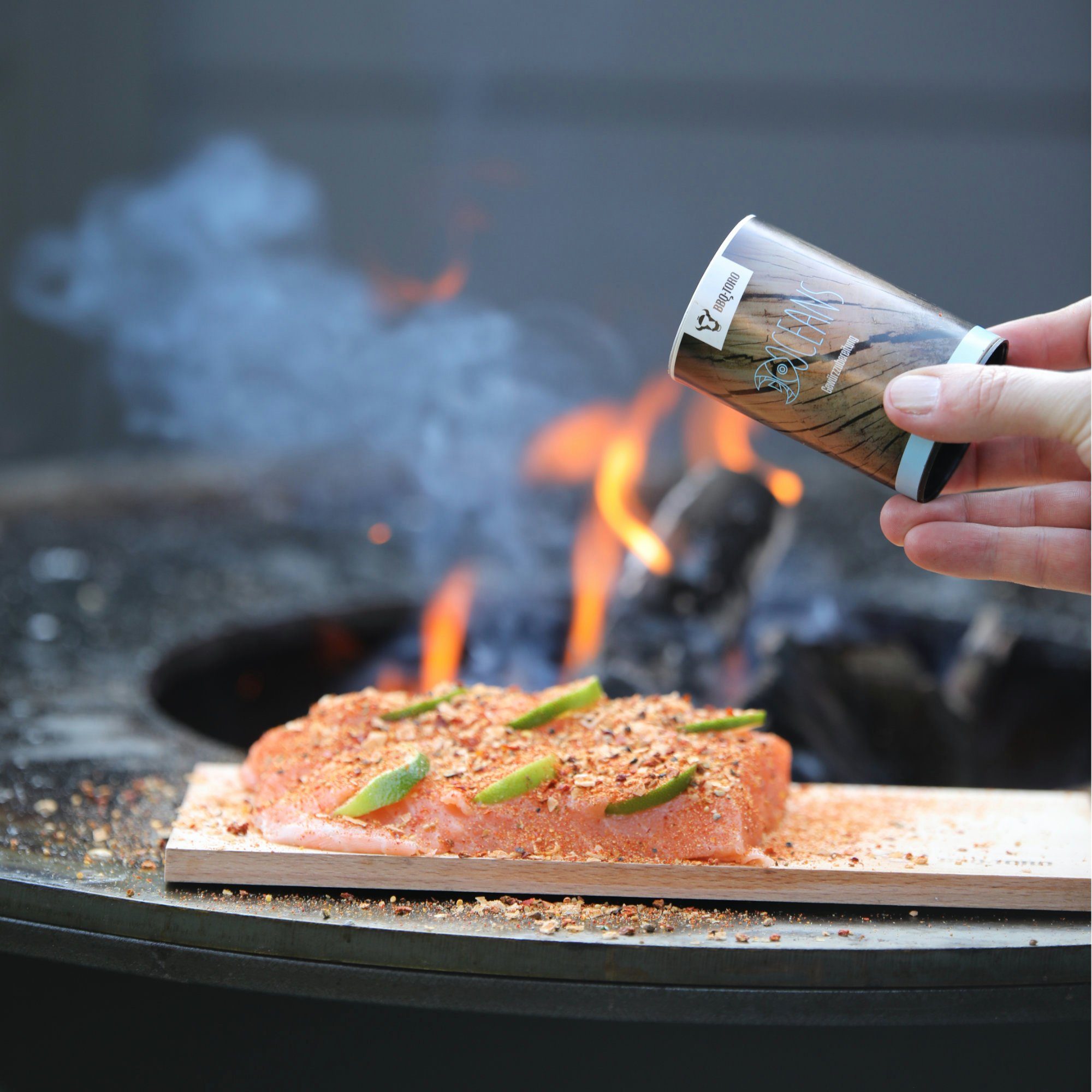 BBQ-Toro Räucherbrett Räucherbrett aus 100 % Buchenholz (4 Stk), 30 x 15 x 1 cm, Grillen, Holz