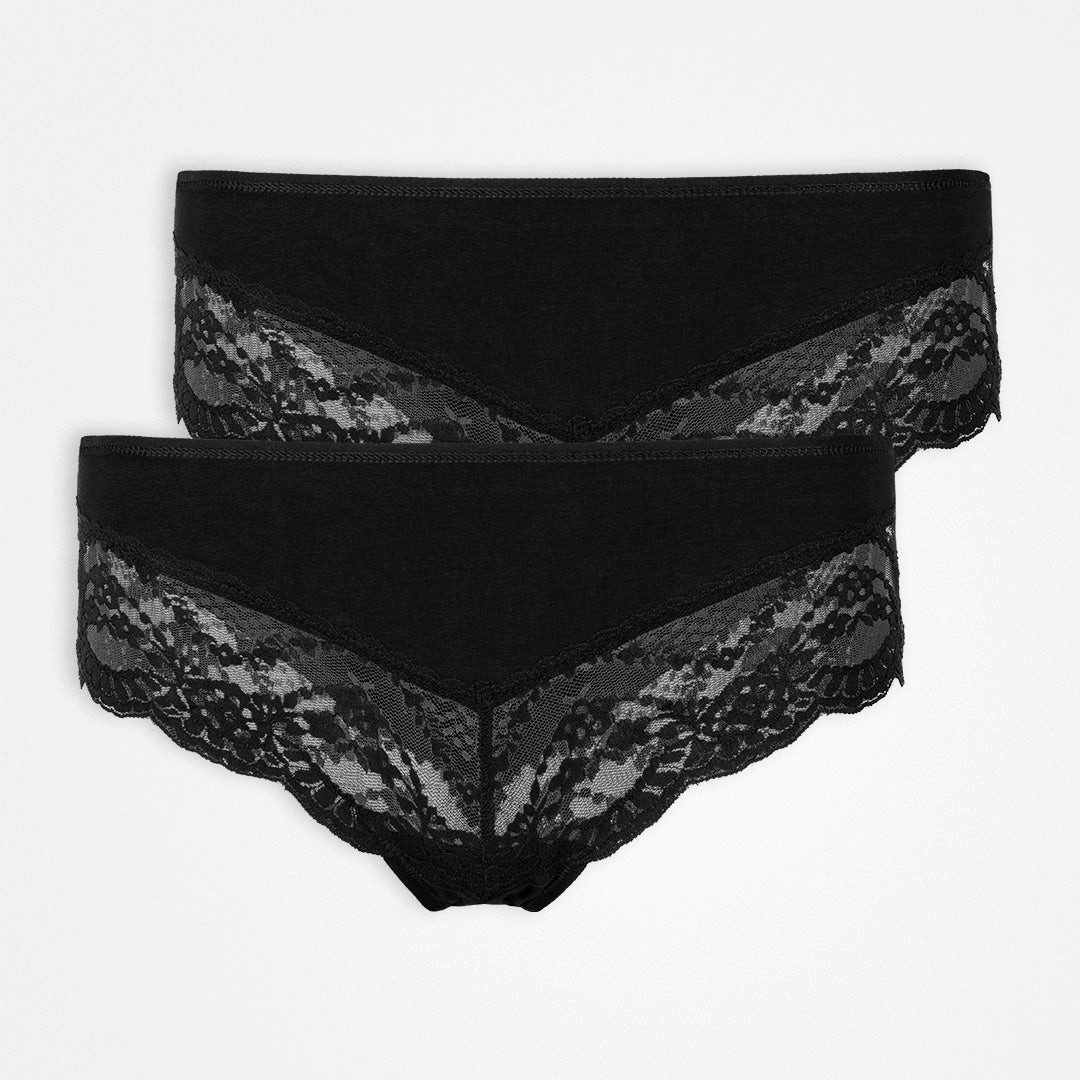 SNOCKS Funktionsunterhose Hipster Lace 2er Set black