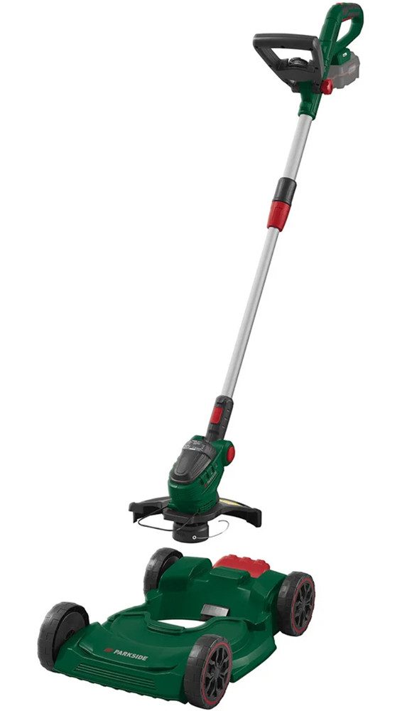 Parkside Akku-Rasentrimmer 20V 3in1 Trimmer Multitrimmer PAMT 20-Li A1, ohne Akku und Ladegerät, 3-in-1-Kombigerät: City-Rasenmäher, Trimmer und Kantenschneider