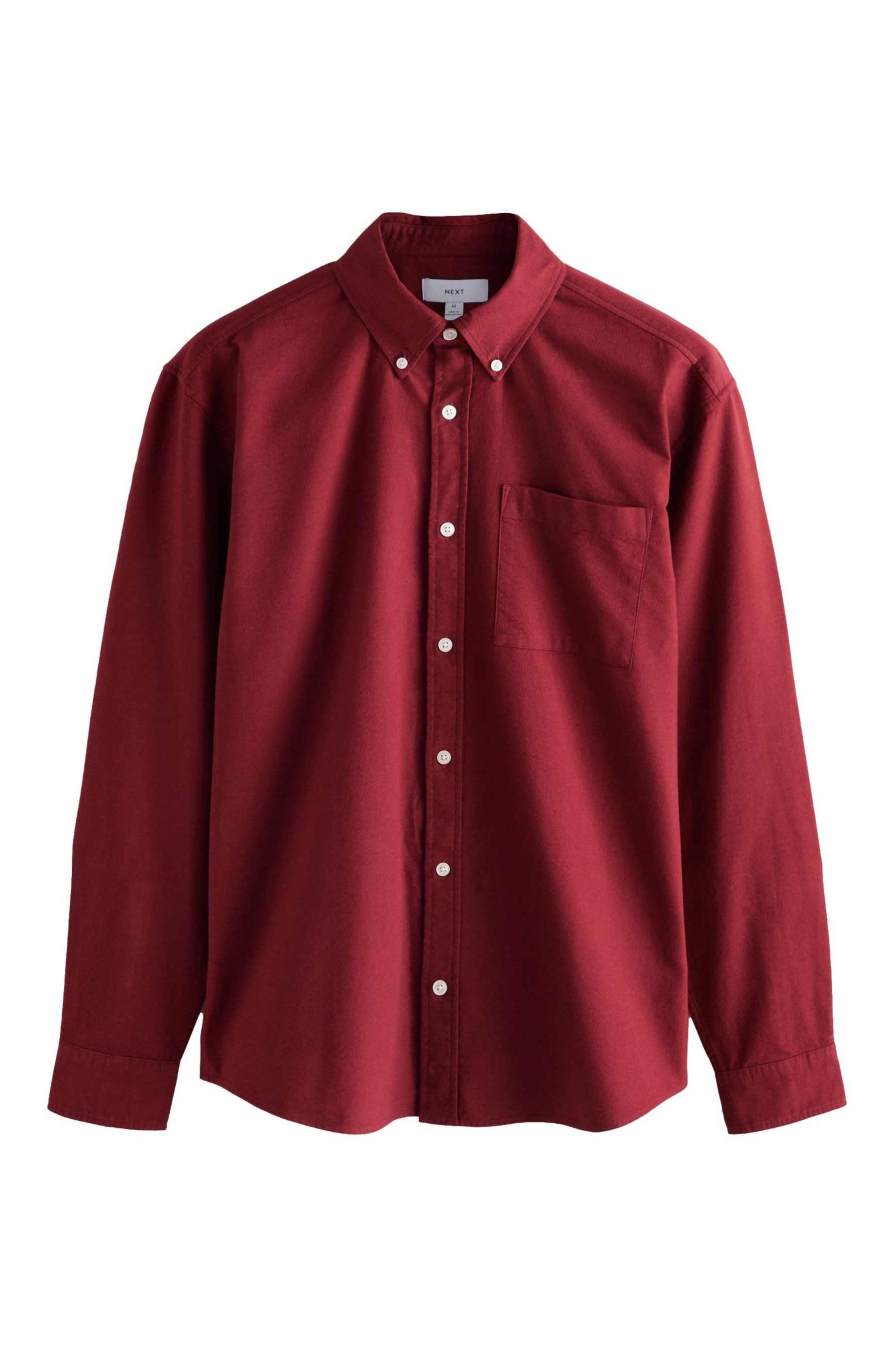 Next Langarmhemd Angerautes, langärmeliges Oxford-Hemd (1-tlg) günstig online kaufen