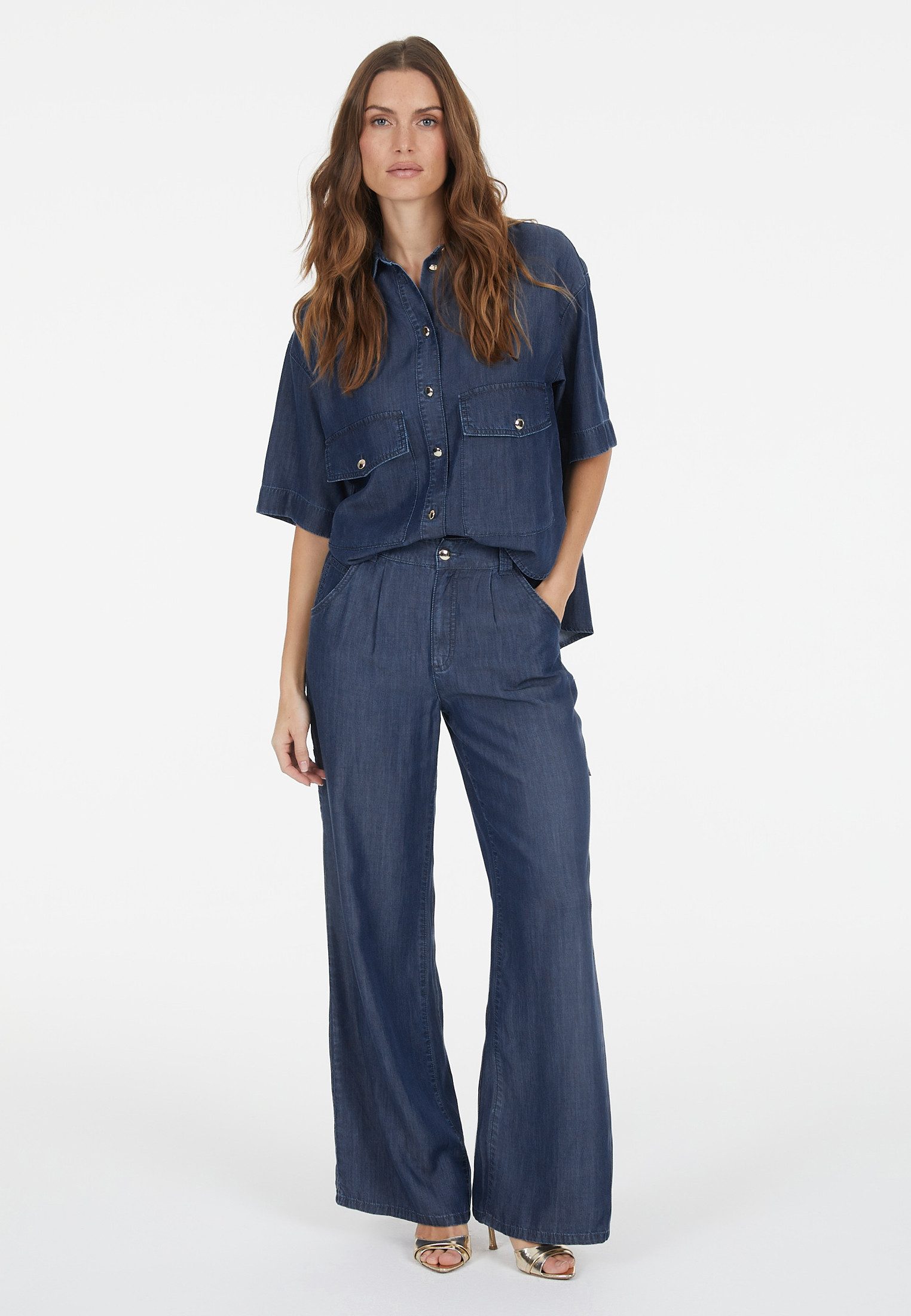 MARC AUREL Hemdbluse aus nachhaltigem Tencel günstig online kaufen