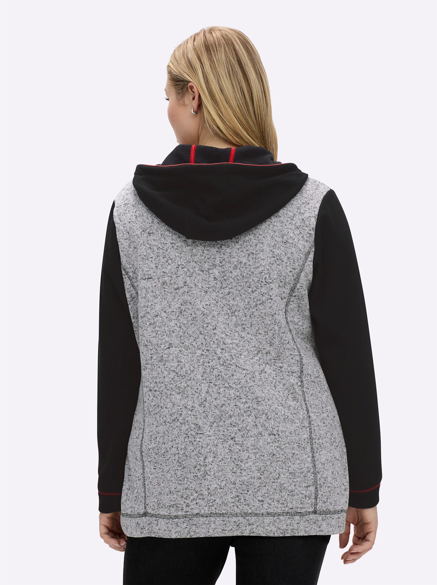 Sheego Fleecejacke Kapuzenfleecejacke günstig online kaufen