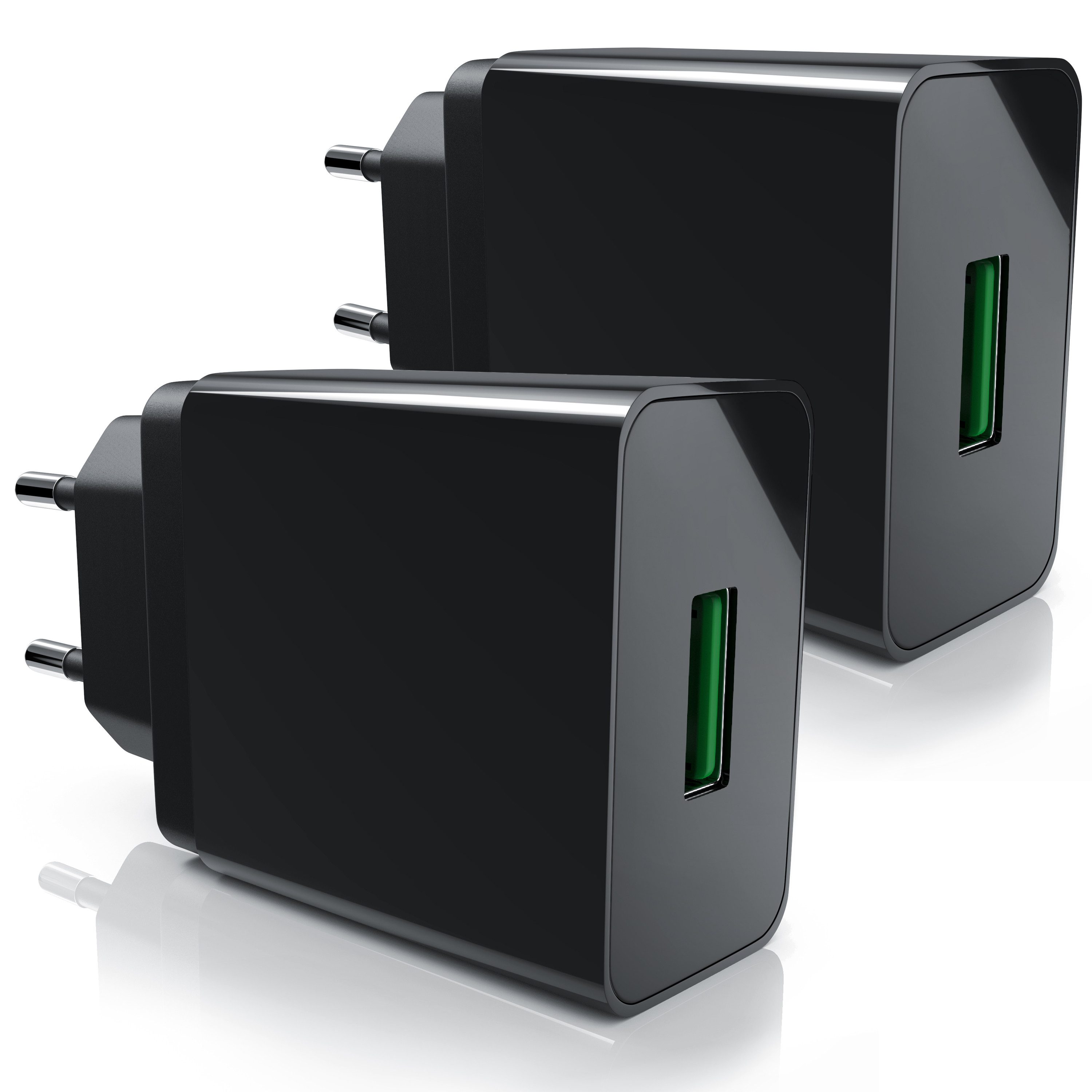 Aplic mit Schnellladefunktion, 18W Quick Charge 3.0, Ladeadapter, Netzteil USB-Ladegerät (3000 mA, 2-tlg., Quick Charge 3.0 USB-Ladegerät 1x USB A QC 3.0 Port / max. 3A über QC)
