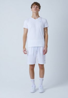 SPORTKIND Funktionsshirt Tennis T-Shirt V-Ausschnitt Herren & Jungen weiß