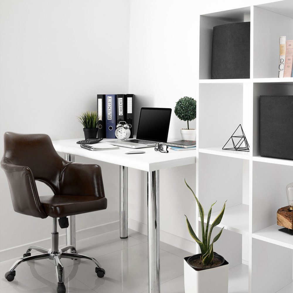 MyBuero Drehstuhl Home ZH St), Kunstleder ergonomisch Office (1 Schreibtischstuhl Bürostuhl Dunkelbraun RELAX