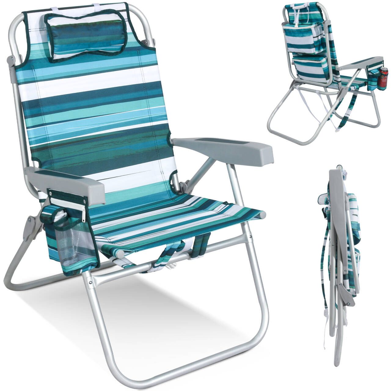 HOMECALL Klappstuhl Strandstuhl Leicht Klappbar Camping, 5-fach verstellbar günstig online kaufen