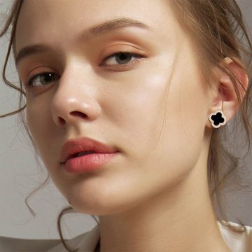 SOTOR Ohrstecker-Set Clover earrings female temperament light luxury earrings (Women's silver jewelry made of sterling silver)