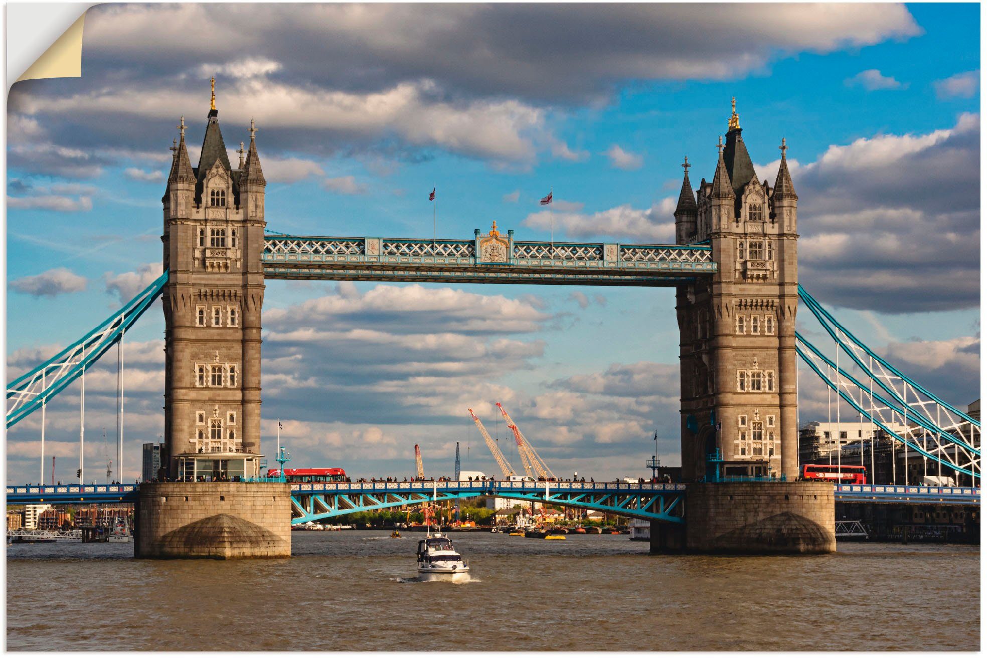 Artland Wandbild Tower Bridge 01, Großbritannien (1 St), als Alubild, Leinwandbild, Wandaufkleber oder Poster in versch. Größen