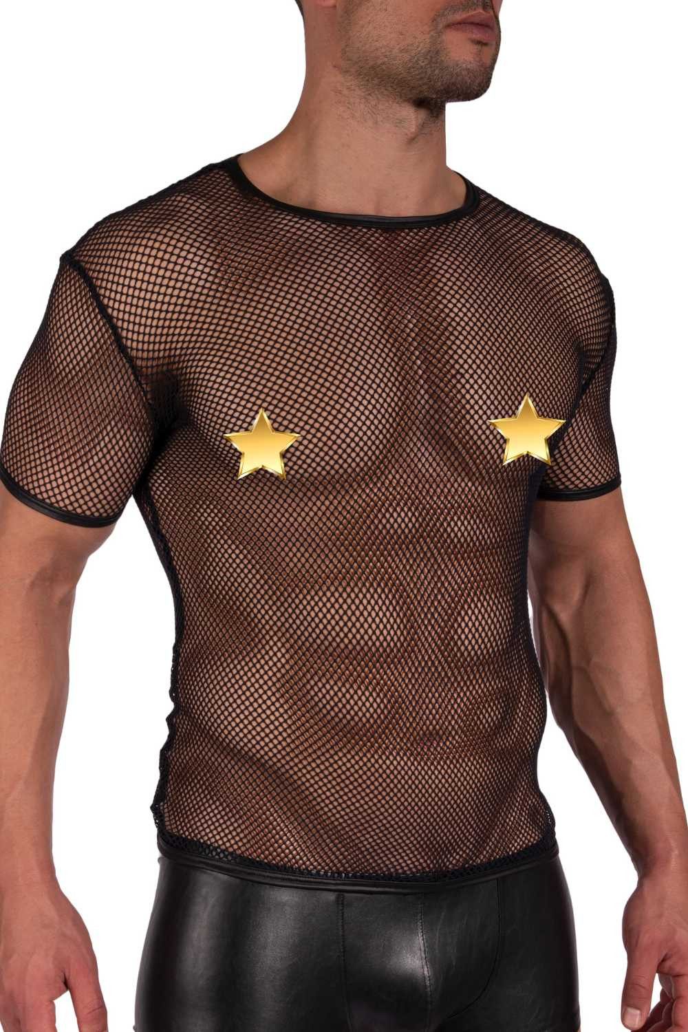 MANSTORE T-Shirt M2391 Oversize Netz T-Shirt schwarz XL