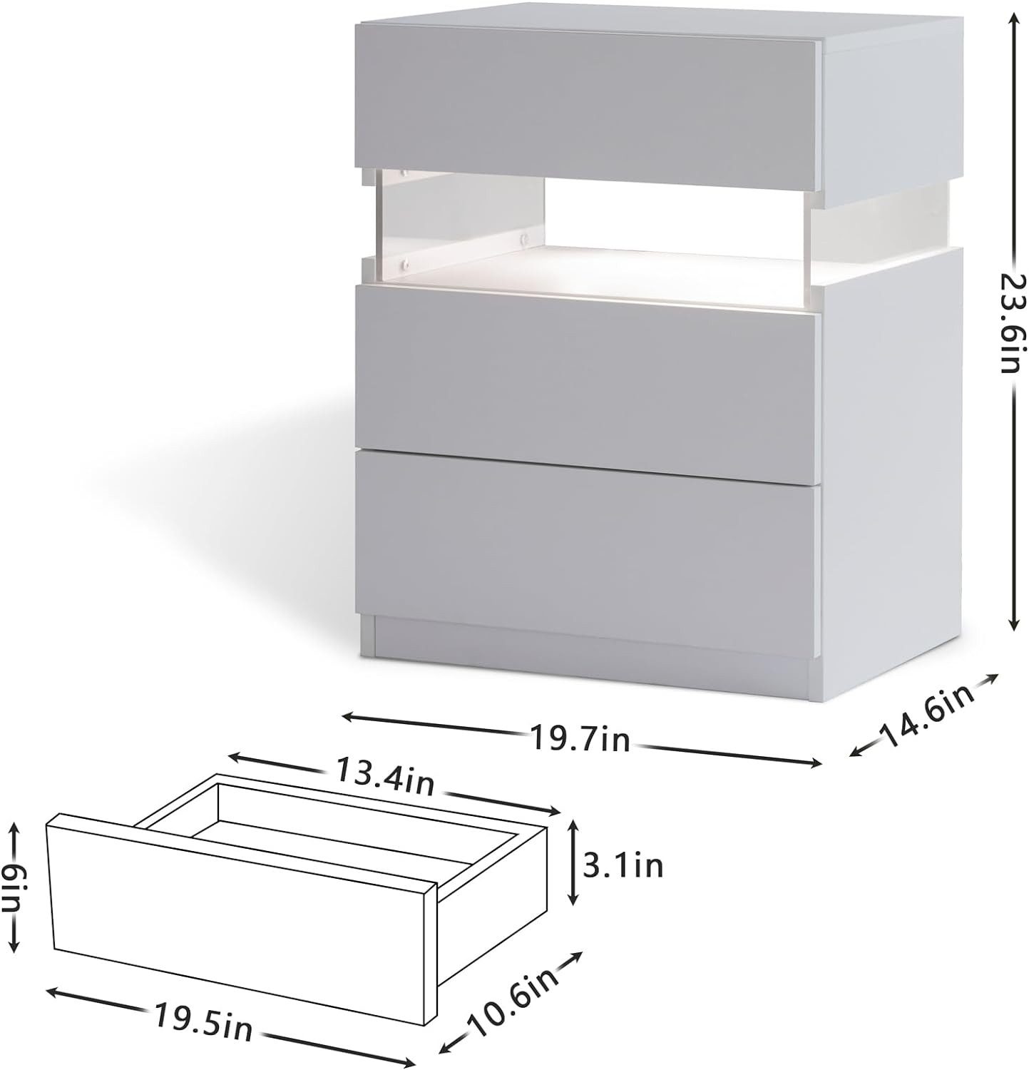 Fine Life Pro Nachtschrank LED-Nachttische mit günstig online kaufen