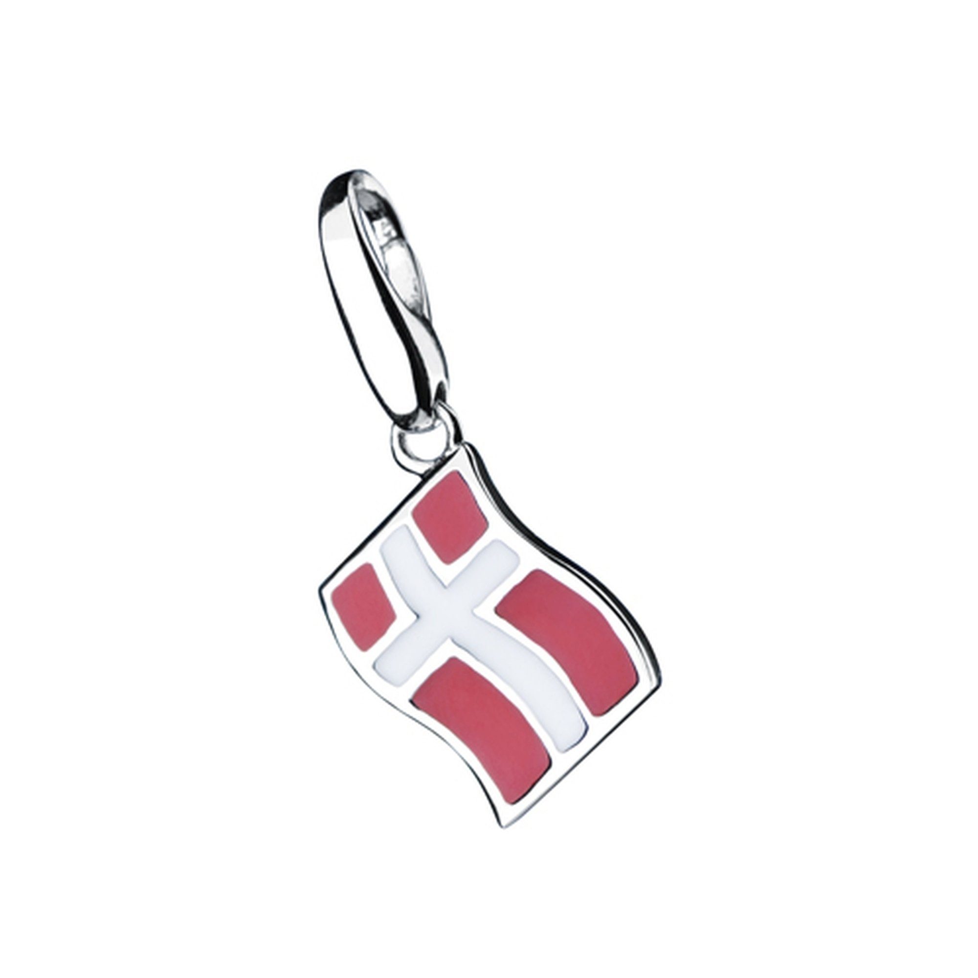 GIORGIO MARTELLO MILANO Charm-Einhänger Flagge Dänemark, Silber 925