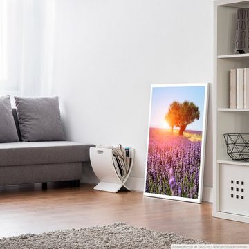 Sinus Art Poster 90x60cm Poster Lavendelfeld in der Provence Frankreich