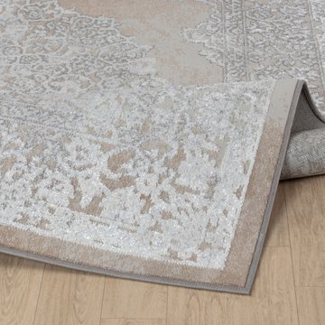 Teppich Traditional 2335, Surya, rechteckig, Höhe: 10 mm, Kurzflor Orientteppich, Wohnzimmer, Schlafzimmer, Beige