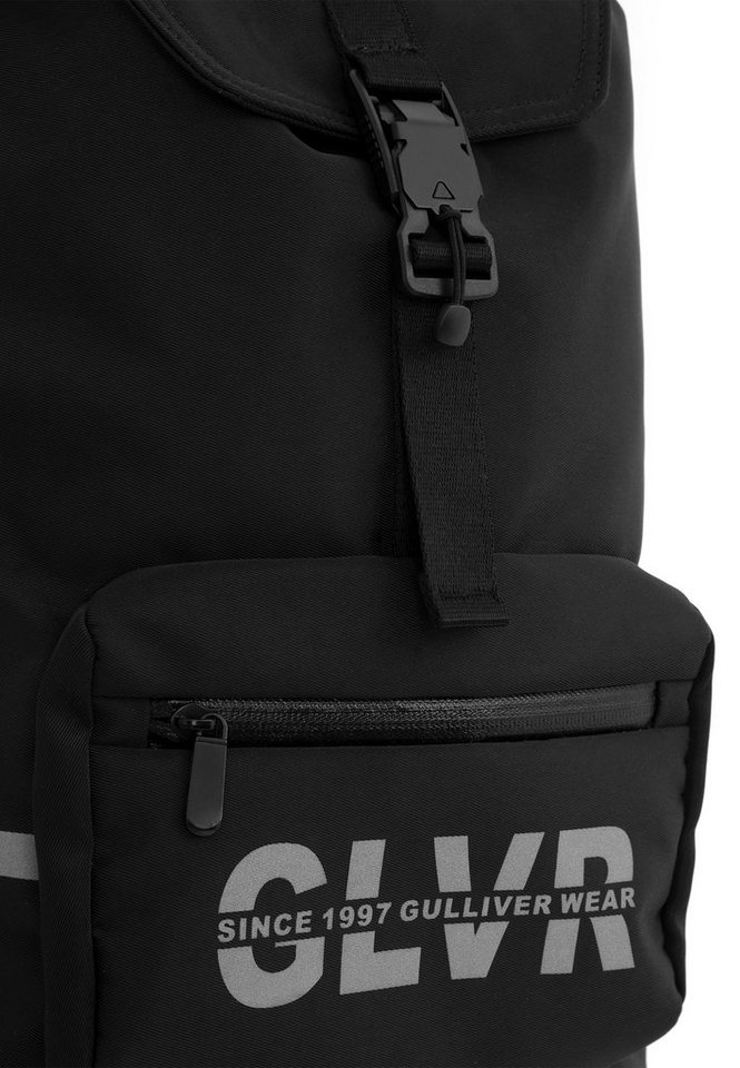 Gulliver Cityrucksack, mit Logodruck, Vordere Tasche mit wasserdichtem  Reißverschluss
