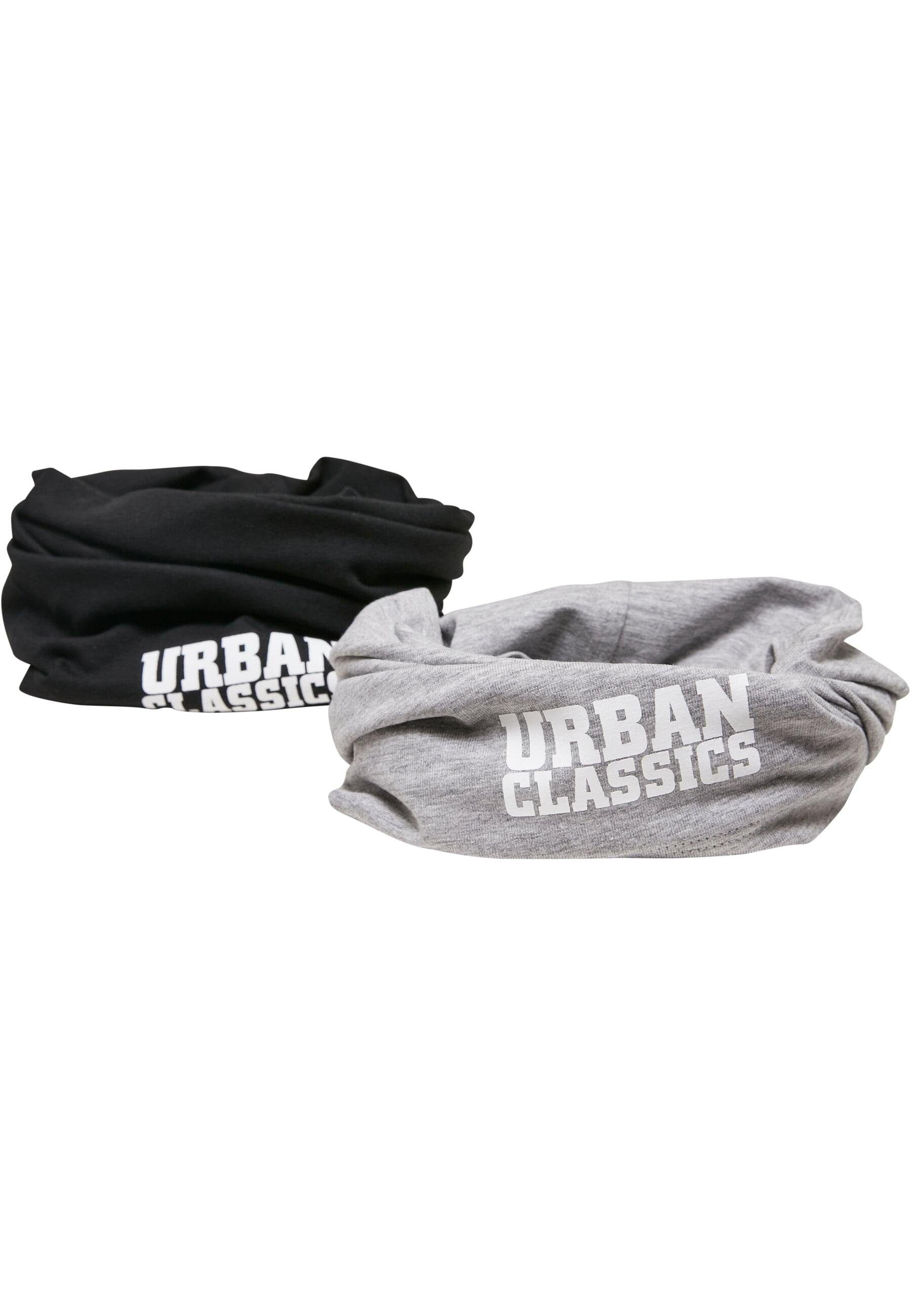 URBAN CLASSICS Loop Scarf Logo Unisex 2-Pack, Kids (1-St) black/heathergrey Tube