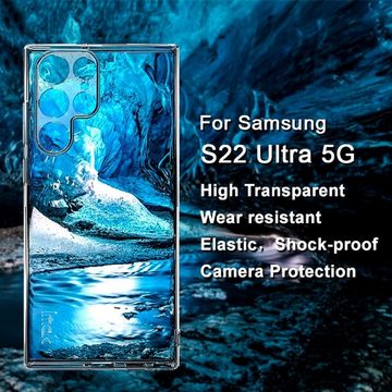 Protectorking Handyhülle Schutzhülle für Samsung Galaxy S22 Ultra Kamera Handyhülle Schutztasch 6,8 Zoll, ANTI-SCHMUTZ