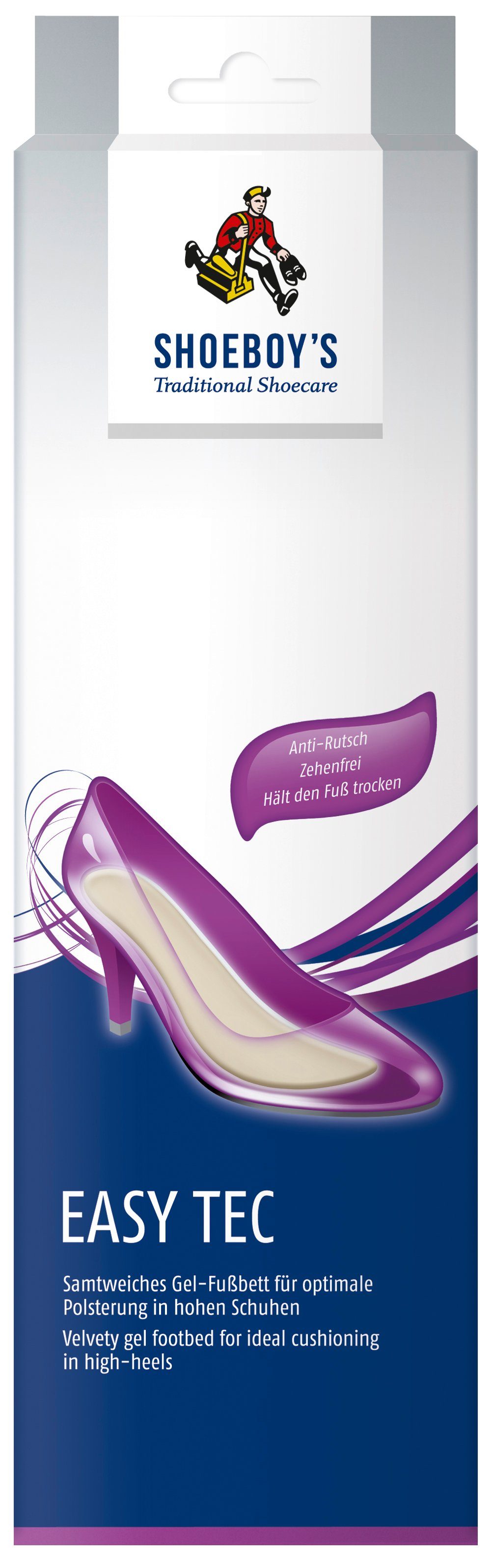 Fußbetteinlage Easy Tec - rutschfestes Gel-Fußbett für perfekten Halt
