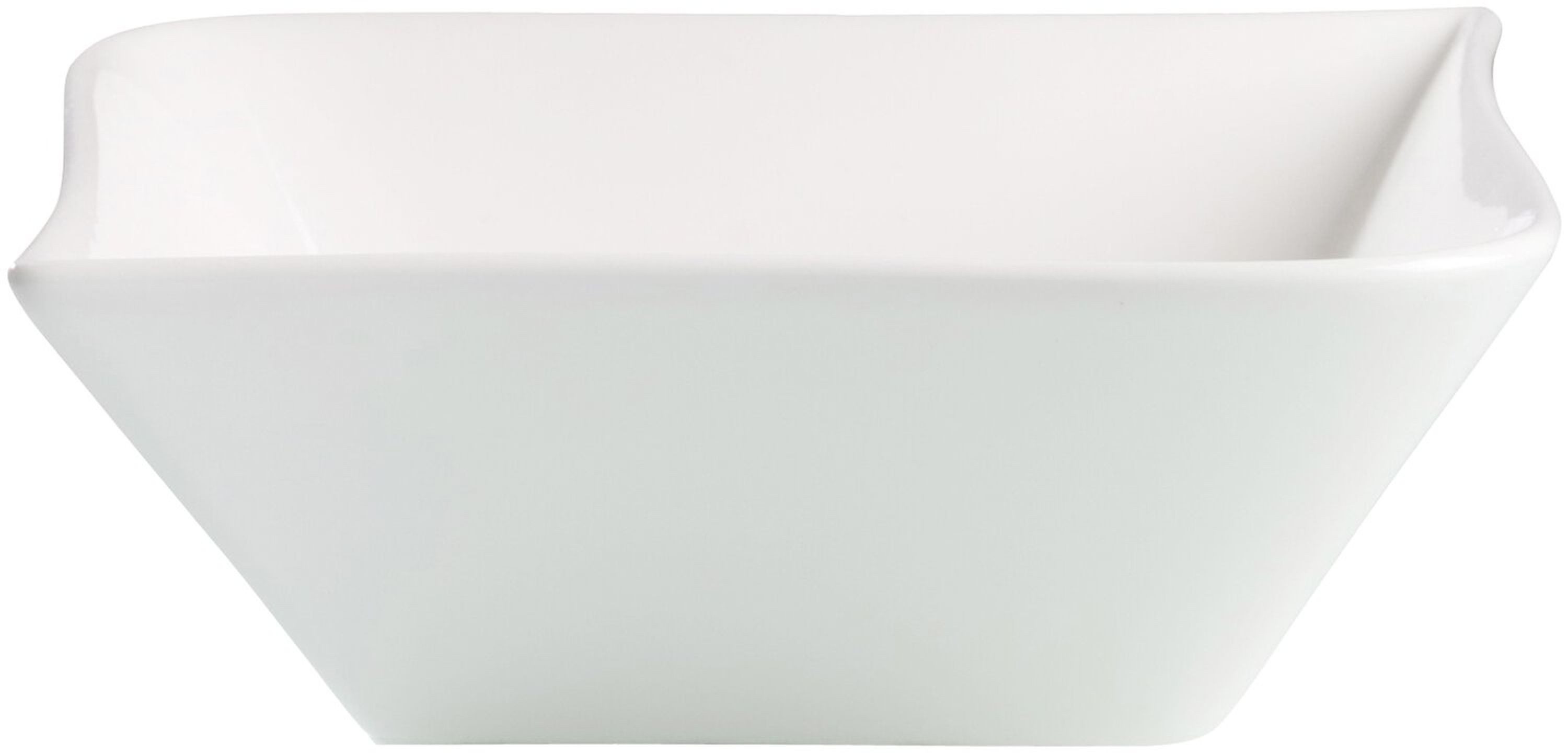 Ritzenhoff & Breker Servierschale Servierschale Schale Melodie weiß geschwungene Form eckig 18.5 cm, Porzellan