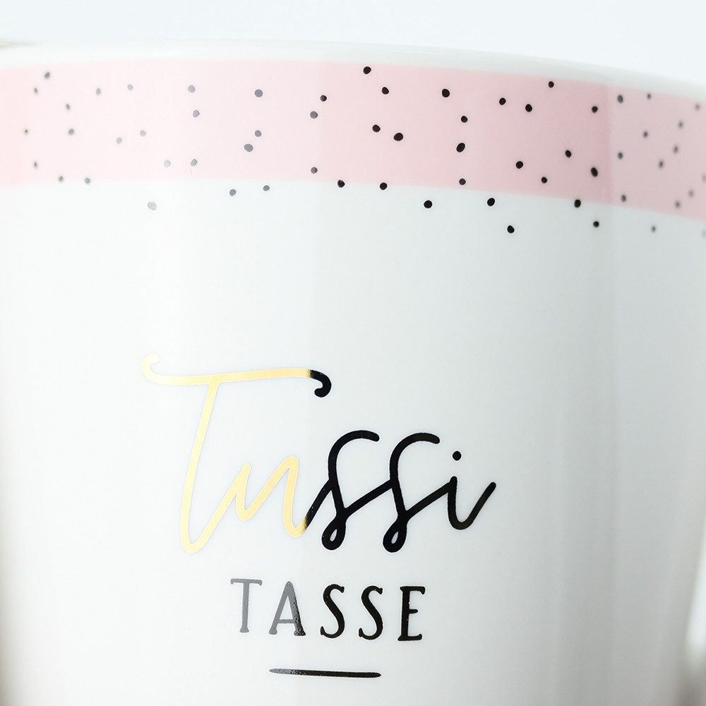 Grafik Werkstatt Tasse Goldtasse "Tussi-Tasse", 1-tlg., Porzellan, mit Echtgold veredelt