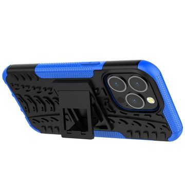 CoolGadget Handyhülle Blau als 2in1 Schutz Cover Set für das Apple iPhone 14 Pro 6,1 Zoll, 2x Glas Display Schutz Folie + 1x TPU Case Hülle für iPhone 14 Pro