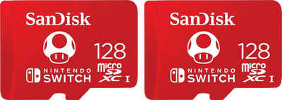 Sandisk »2 x microSDXC™ Card für die Nintendo Switch™« Speicherkarte (128 GB, 100 MB/s Lesegeschwindigkeit, Doppelpack)